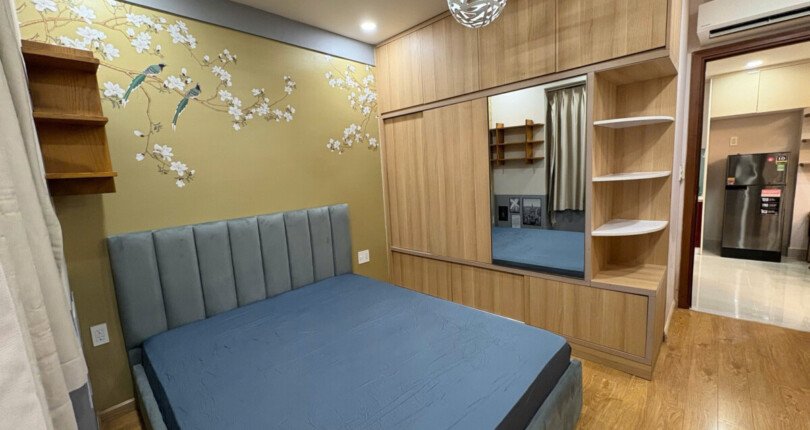 phong ngu chinh can ho cho thue 810x430 - Giá cho thuê căn hộ 2pn tòa C view biệt thự chung cư Hưng Phúc Happy Residence phường Tân Mỹ T11/2025