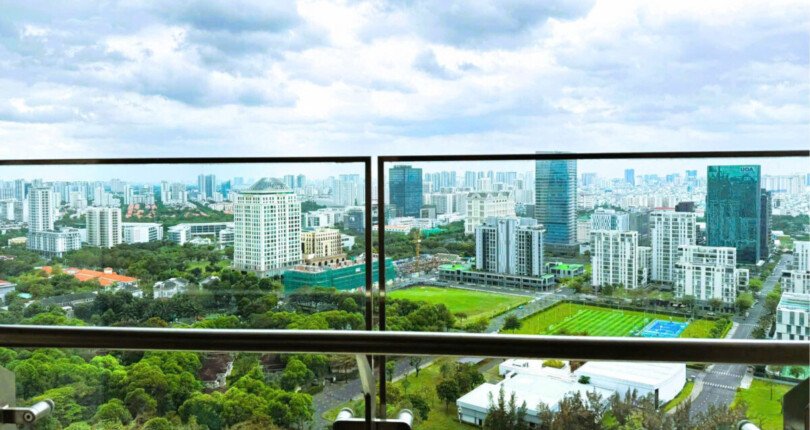 view can ho ban 3 810x430 - Giá mua bán căn hộ 3pn view sông tòa A chung cư Midtown Phú Mỹ Hưng T11/2025