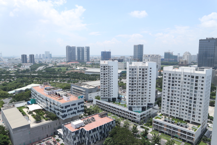 view can ho ban 9 - Giá mua bán căn hộ 2pn tòa D chung cư Green Valley phường Tân Mỹ T122/2025