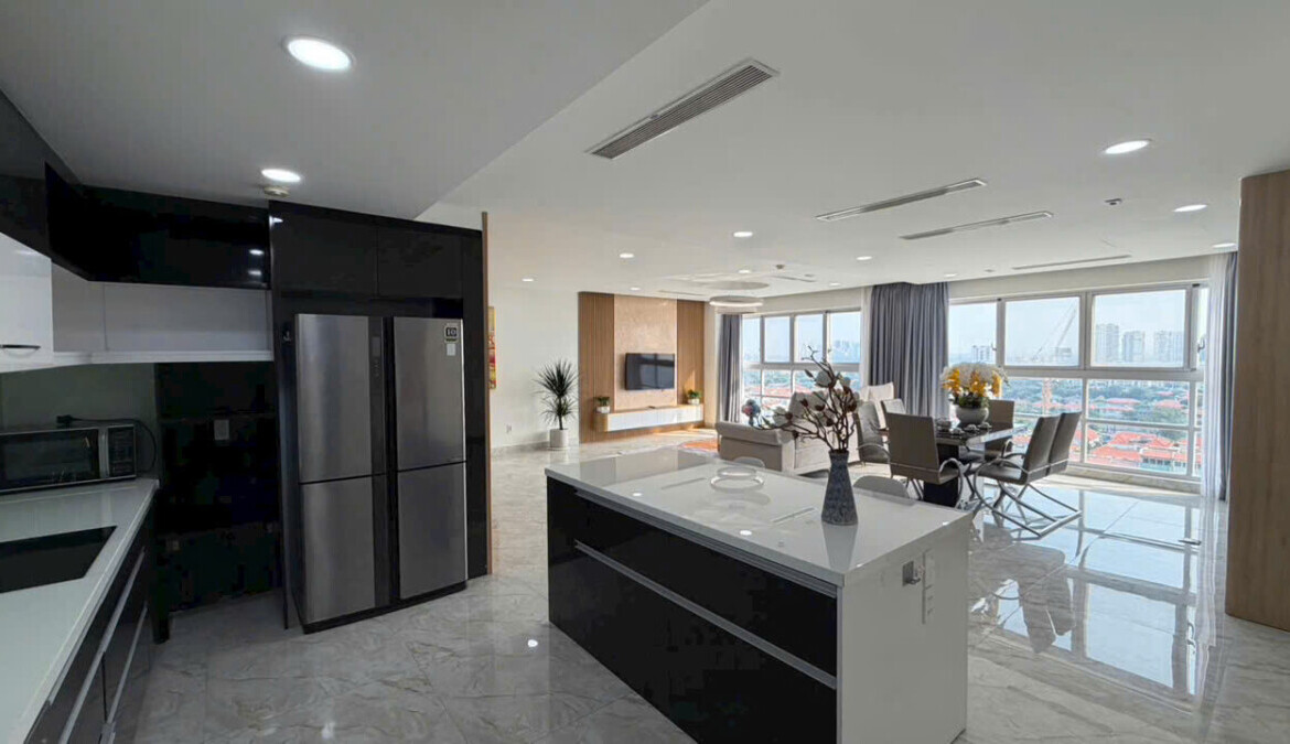 bep sang trong 1170x675 - Giá mua bán căn hộ 3pn số 03 tòa K chung cư Happy Valley phường Tân Hưng T1/2026