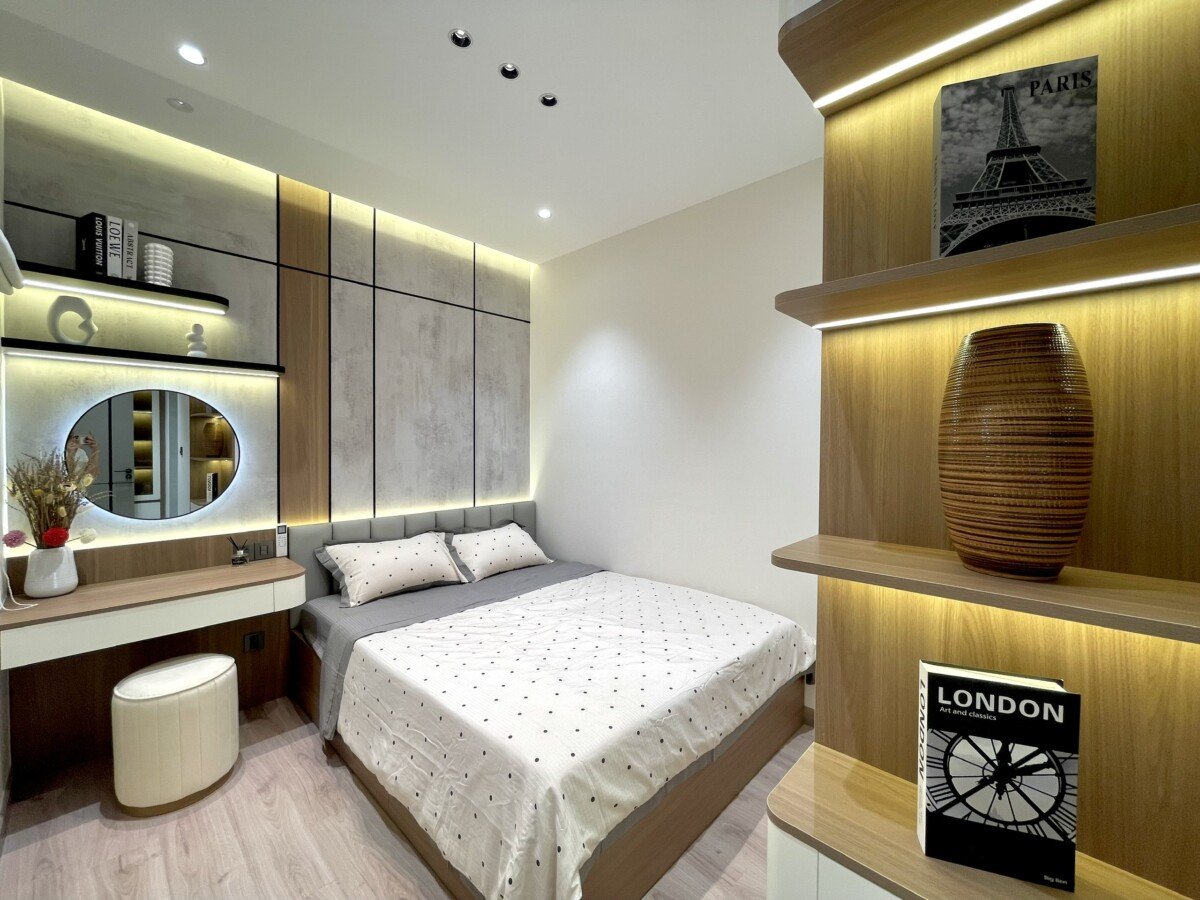 hinh anh phong ngu can ho can ban Copy - Bán căn hộ chung cư Sky Garden 3, diện tích 70m2, giá 6.450 tỷ, nhà đẹp, nội thất mới 100%.