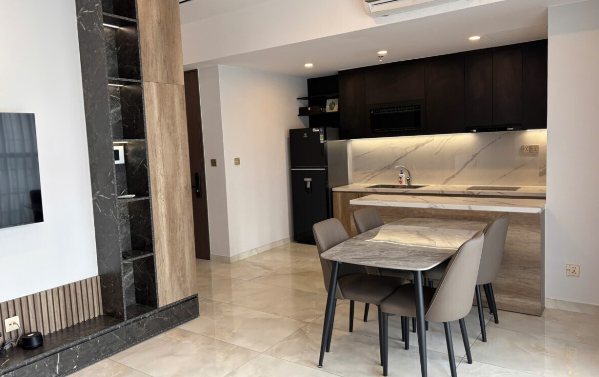 khong gian bep va phong khach rong rai 1170x738 - Giá cho thuê căn hộ 2pn tòa B chung cư Ascetia phường Tân Mỹ T12/2025