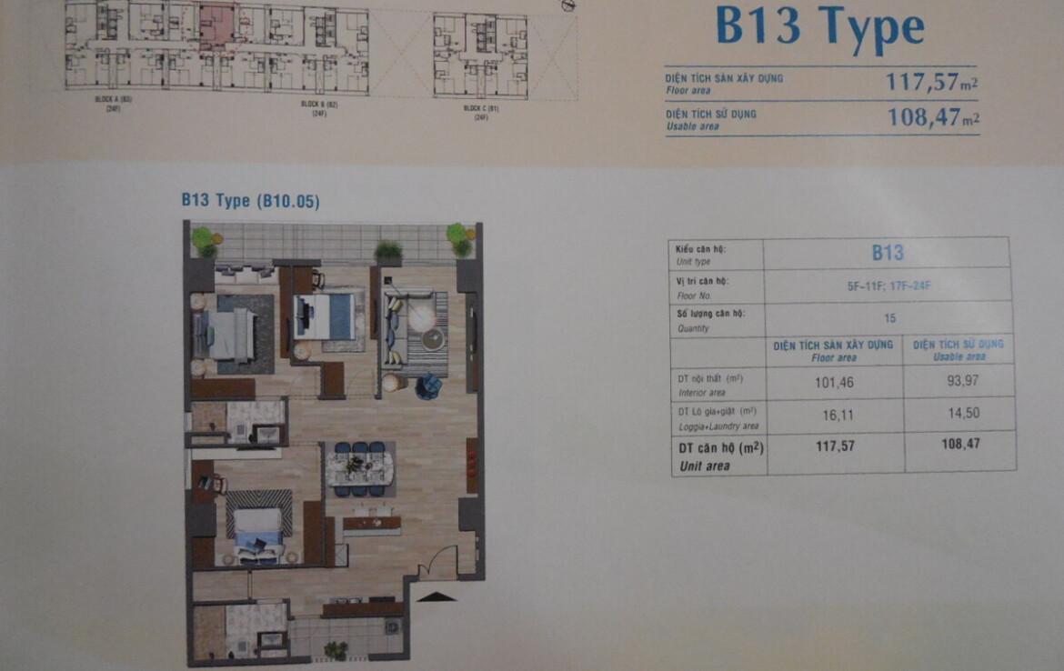 layout can ho ban 1 1170x738 - Giá mua bán căn hộ 3pn tòa B diện tích 117m2 chung cư Scenic Valley 1 phường Tân Mỹ T12/20225