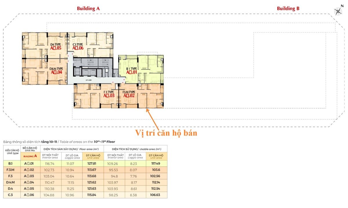 mat bang vi tri can ho ban 3 - Chủ giảm giá bán gấp căn hộ 3pn The Horizon lầu cao view sông giá 21 tỷ