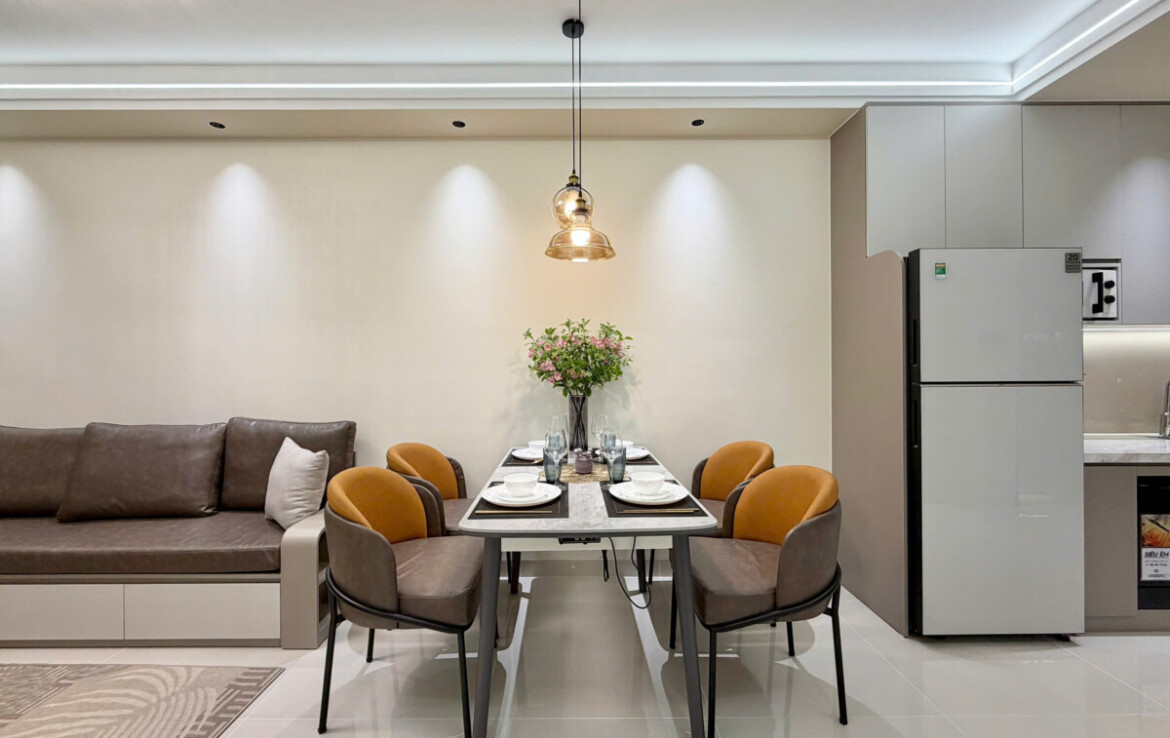 phong an can ho ban 2 1170x738 - Bán căn hộ 56m2, chung cư Sky Garden 3, giá 4.990 tỷ, nhà đẹp, phong cách hiện đại.