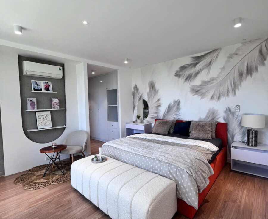 phong ngu master can ho ban 900x738 - Giá mua bán căn hộ Duplex 3pn chung cư Star Hill phường Tân Mỹ T12/2025