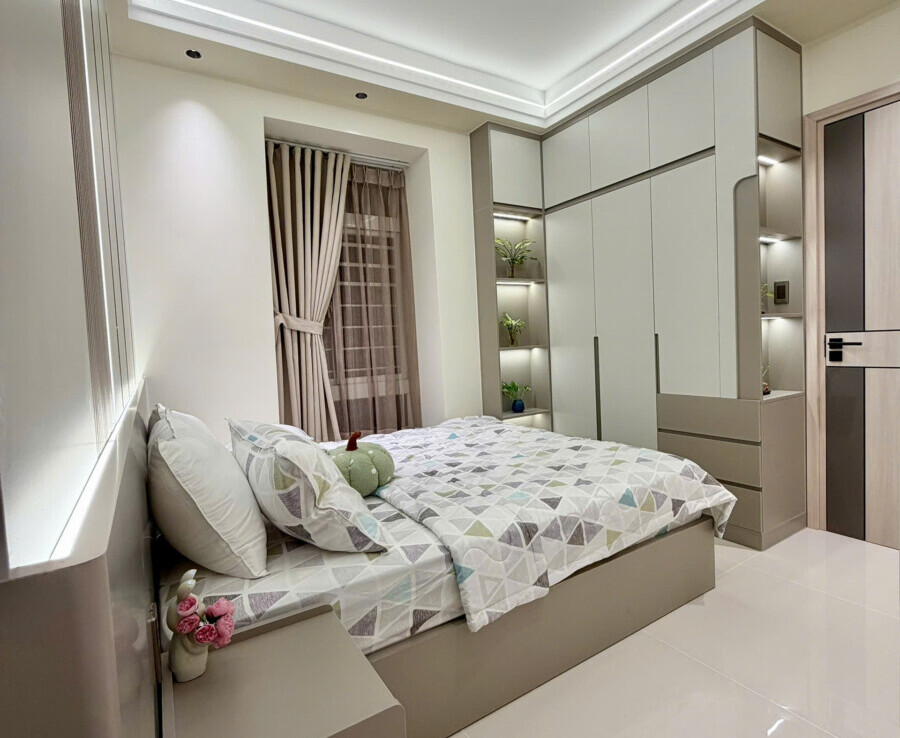 phong ngu nho can ho can ban nhanh 900x738 - Bán căn hộ 56m2, chung cư Sky Garden 3, giá 4.990 tỷ, nhà đẹp, phong cách hiện đại.