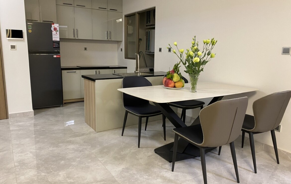 bep can ho cho thue 8 1170x738 - Cho thuê căn hộ 02pn, chung cư The Peak , Phú Mỹ Hưng, giá 34tr/tháng, nội thất mới hoàn toàn.