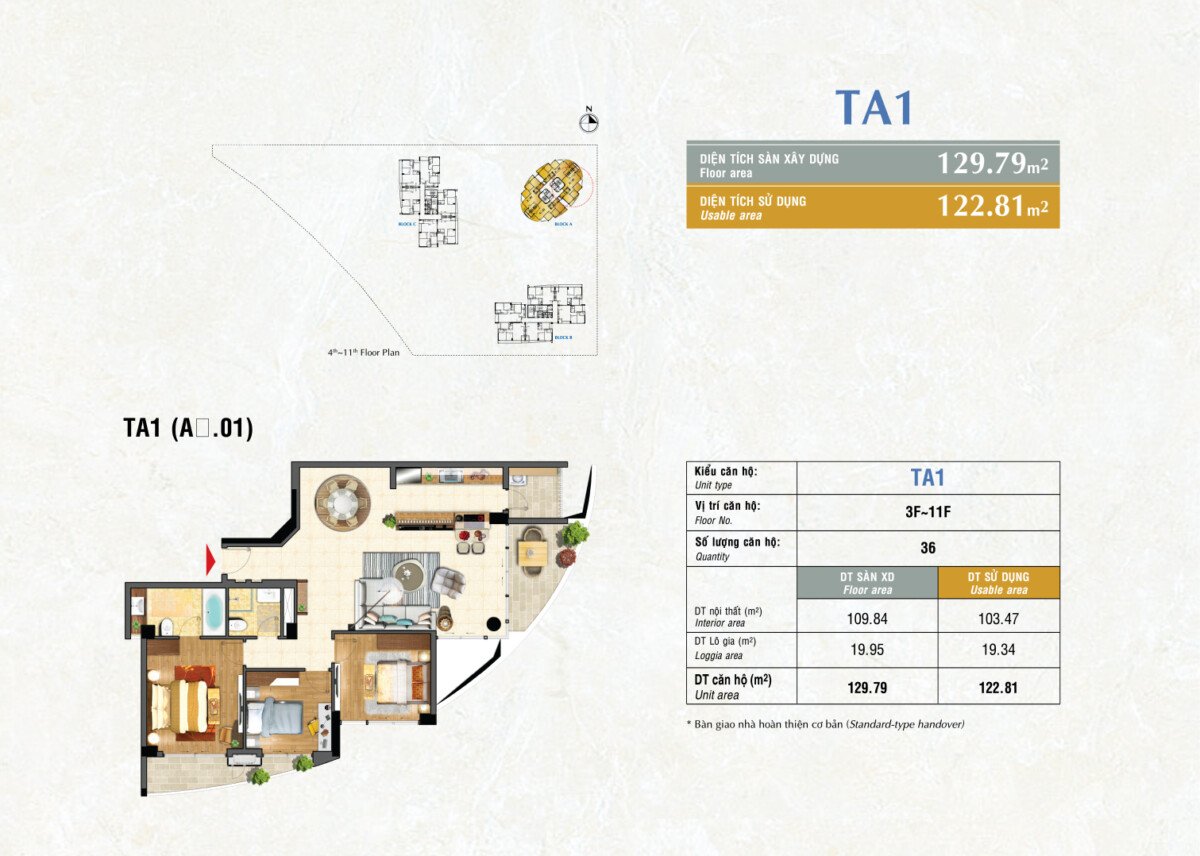 layout can ho - Giá mua bán căn hộ 3pn căn 02 tòa A view hồ bơi chung cư Riverpark Premier phường Tân Hưng T1/2026