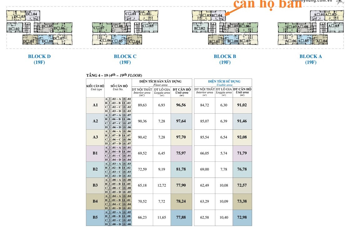 mat bang vi tri can ho ban 1 1120x738 - Bán gấp hộ 2pn tòa B view sông lầu cao căn góc chung cư Hưng Phúc giá 8 tỷ có ô xe
