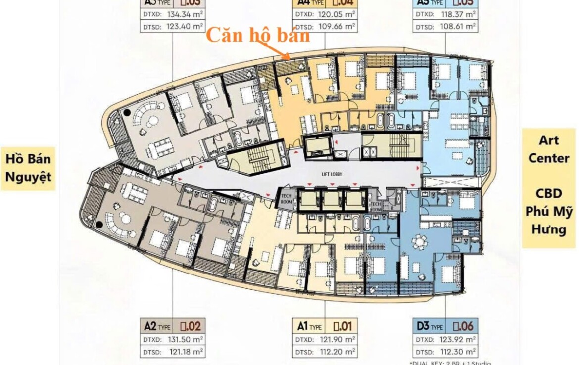 mat bang vi tri can ho ban 2 1170x738 - Giá mua bán căn hộ 3pn số 04 chung cư The Regency phường Tân Mỹ T1/2026