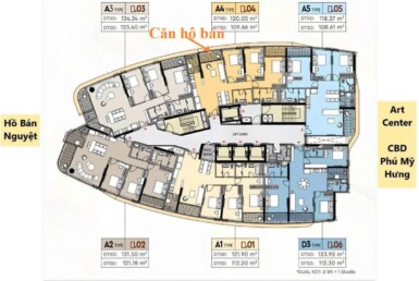 mat bang vi tri can ho ban 2 385x258 - Giá mua bán căn hộ 3pn số 04 chung cư The Regency phường Tân Mỹ T1/2026