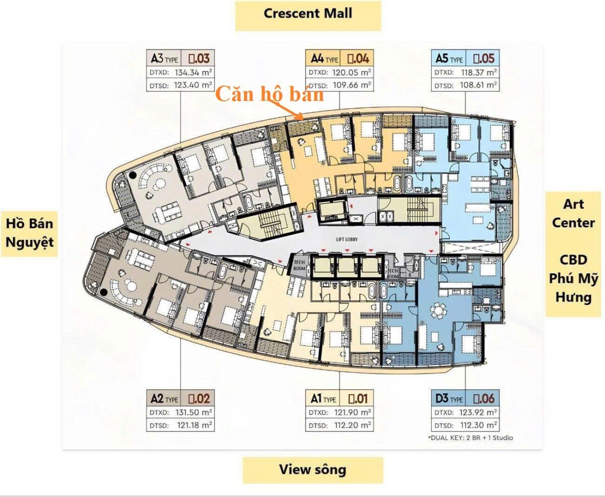 mat bang vi tri can ho ban 2 - Giá mua bán căn hộ 3pn số 04 chung cư The Regency phường Tân Mỹ T1/2026