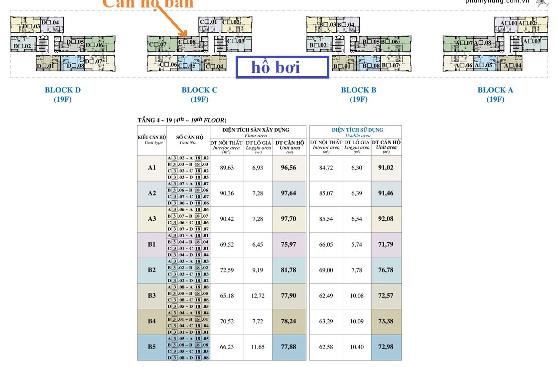 mat bang vi tri can ho ban 5 1120x738 - Bán gấp căn hộ 2pn tòa C lầu cao, view biệt thự, có ô xe chung cư Hưng Phúc Happy Residence giá 8 tỷ