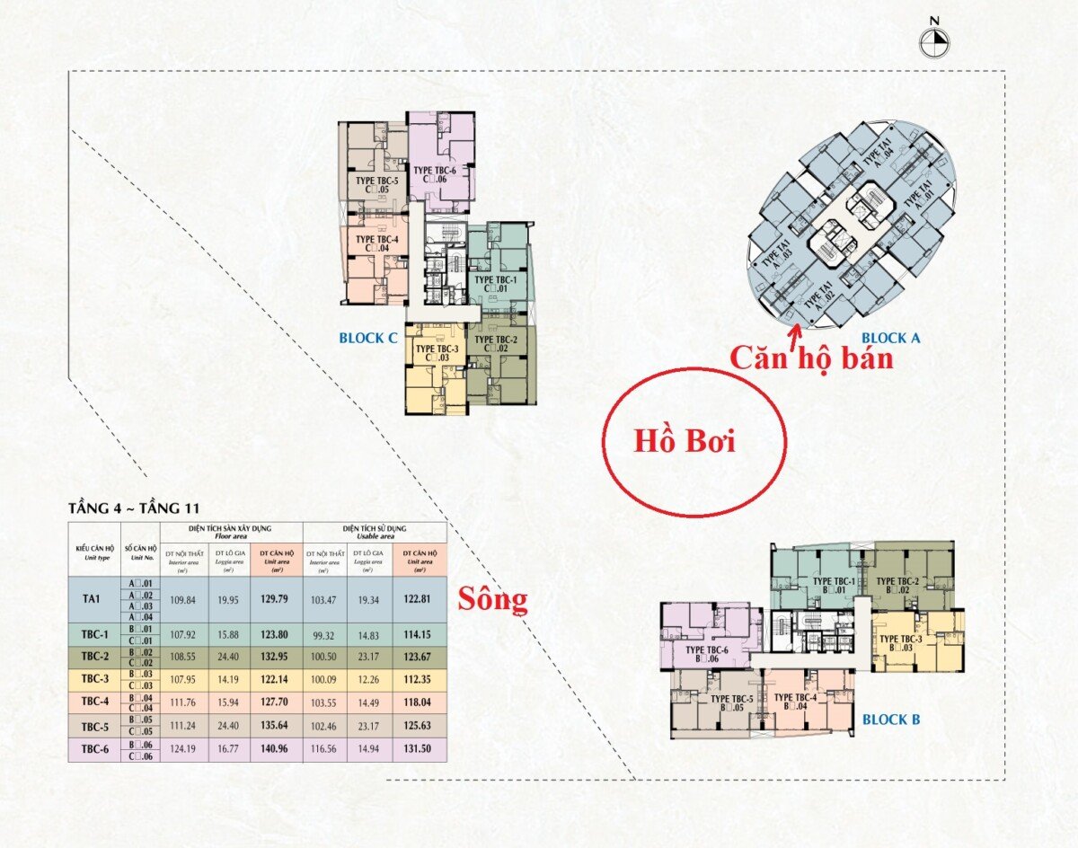 mat bang vi tri can ho ban - Giá mua bán căn hộ 3pn căn 02 tòa A view hồ bơi chung cư Riverpark Premier phường Tân Hưng T1/2026