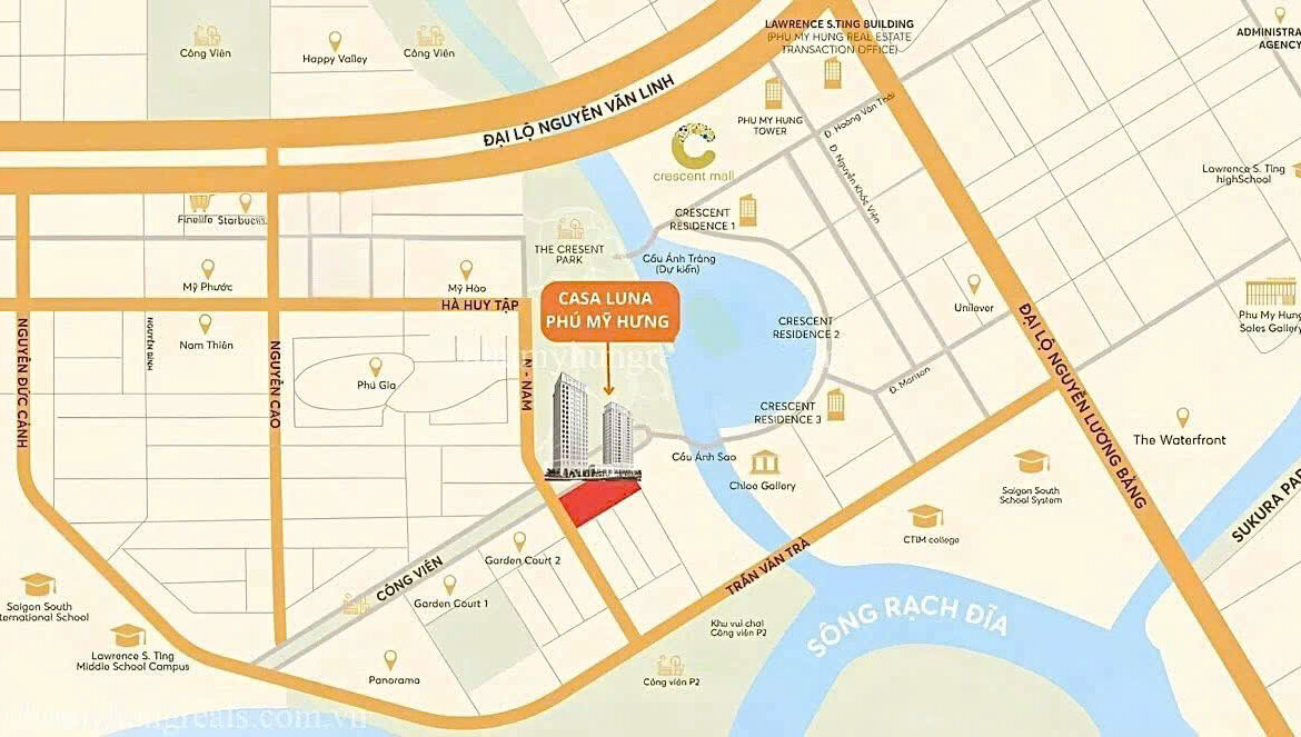 mat bang vi tri chung cu casa luna phu my hung 1170x663 - Giá mua bán căn hộ 3pn tòa A chung cư Casa Luna Phú Mỹ Hưng phường Tân Hưng T1/2026