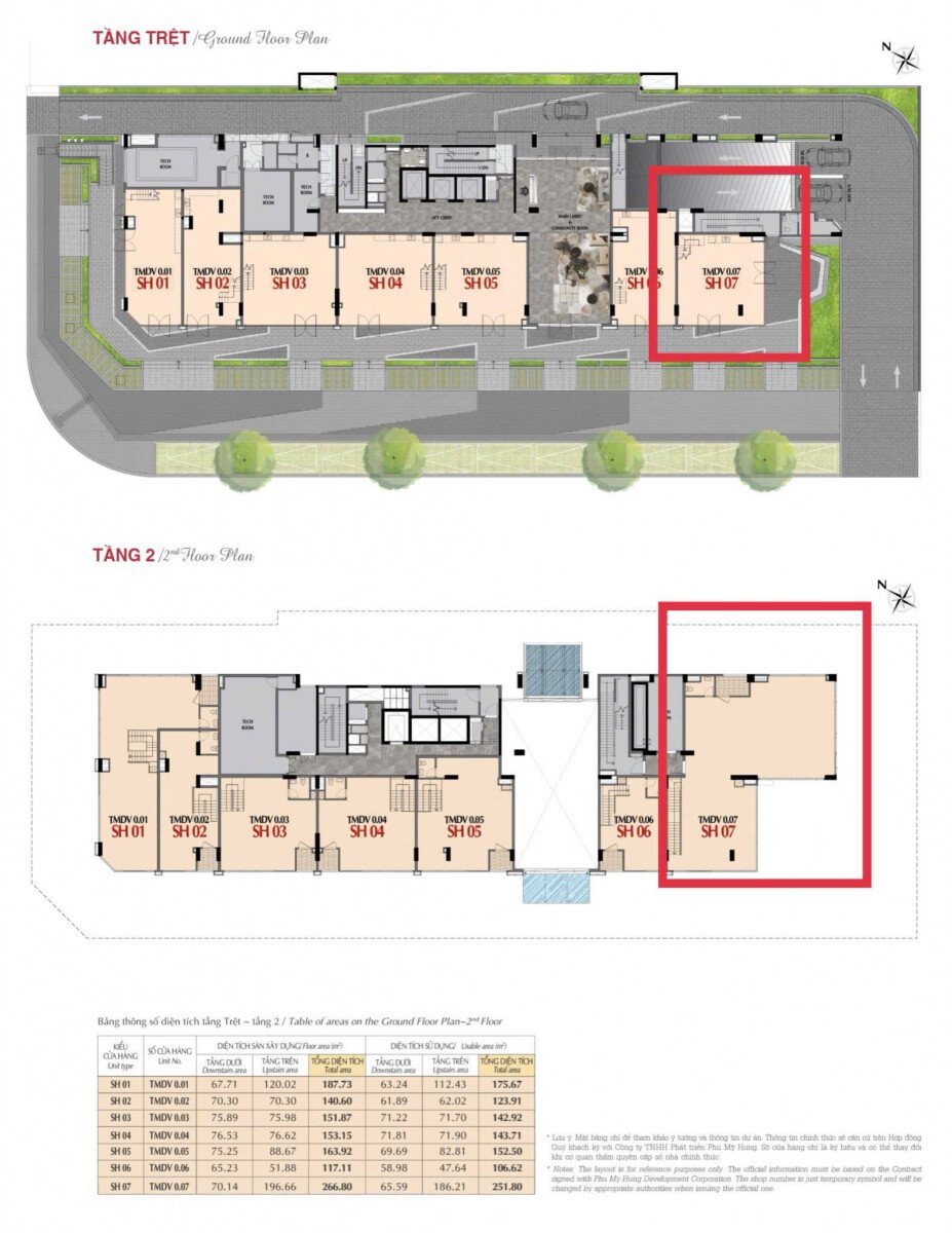 mat bang vi tri shophouse can ho cho thue - Giá cho thuê Shophouse SH07 góc đường Nguyễn Lương Bằng chung cư The Aurora T1/2026