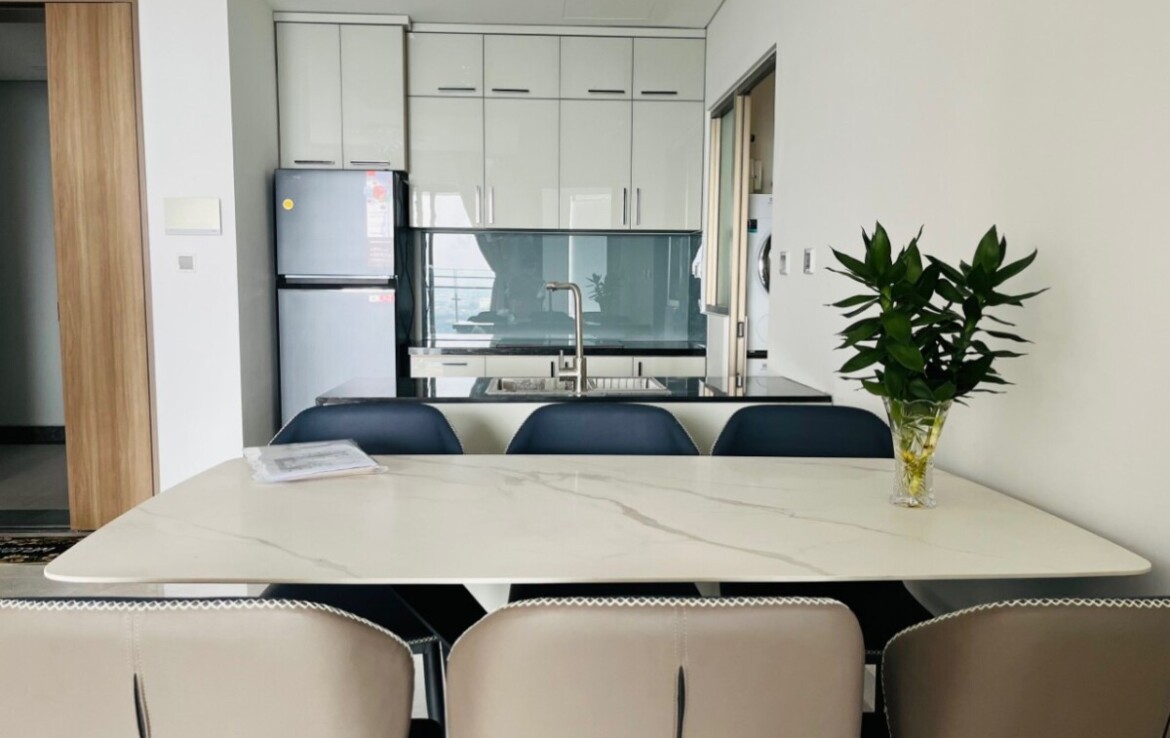 phong an can ho cho thue 3 1170x738 - Cho thuê căn hộ 02pn, chung cư The Peak , Phú Mỹ Hưng, giá 34tr/tháng, nội thất mới hoàn toàn.