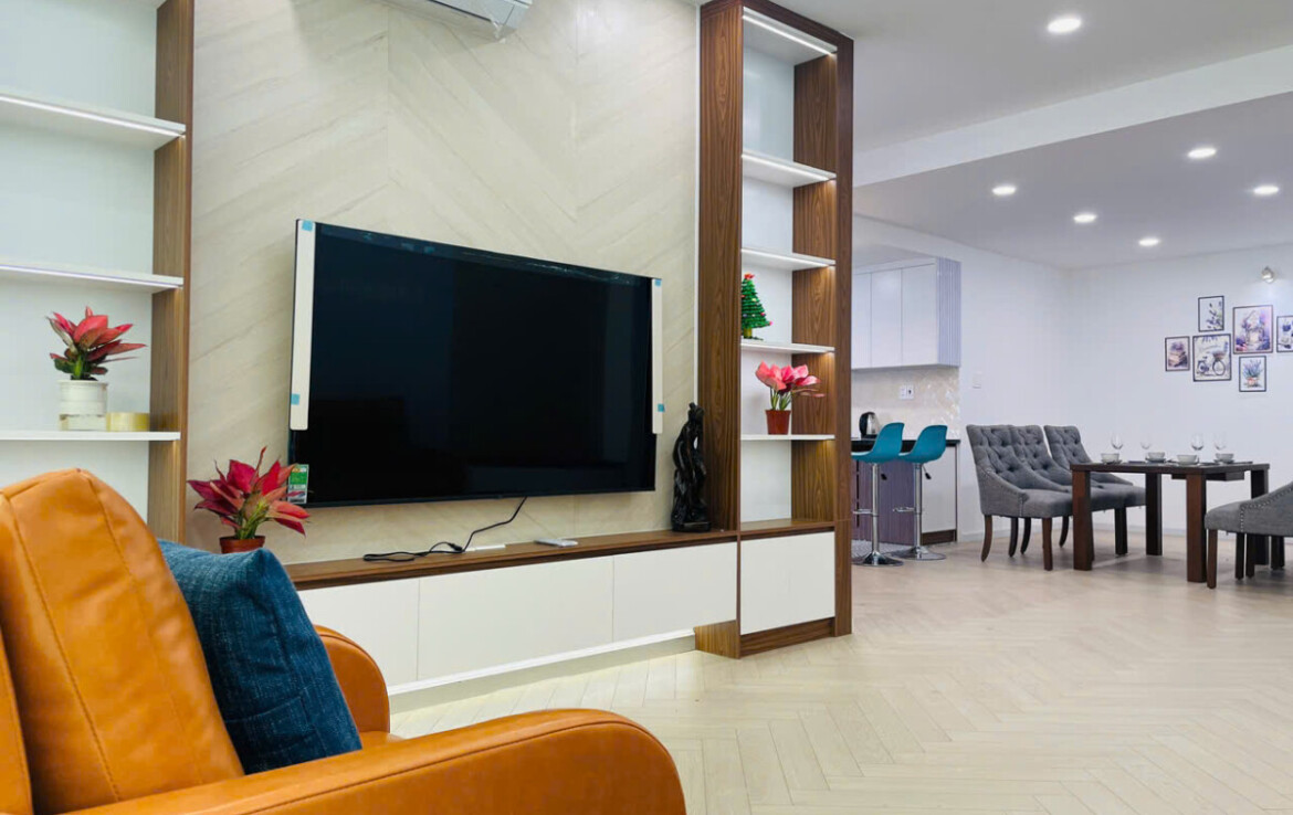 phong khach can ho can cho thue 2 1170x738 - Cho thuê căn hộ 118m2, 03pn, chung cư Grand View A, giá 40tr/tháng, nhà mới, đầy đủ nội thất.