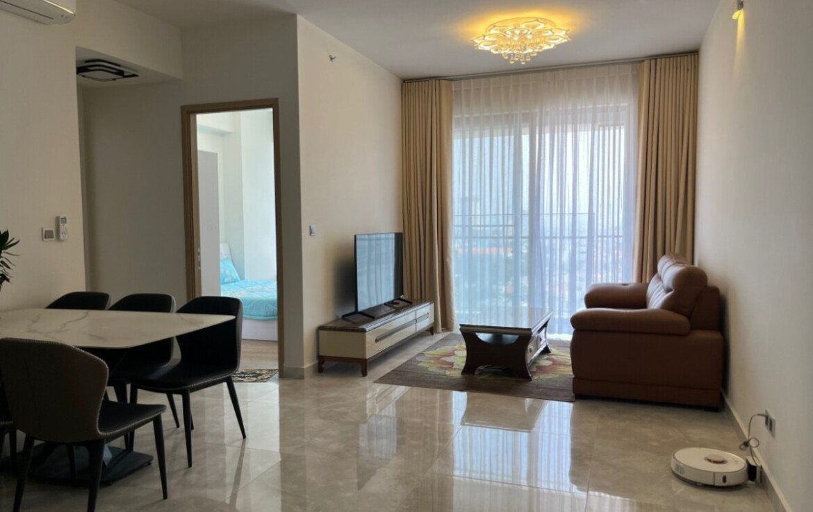 phong khach can ho can cho thue gap 2 1170x738 - Cho thuê căn hộ 02pn, chung cư The Peak , Phú Mỹ Hưng, giá 34tr/tháng, nội thất mới hoàn toàn.