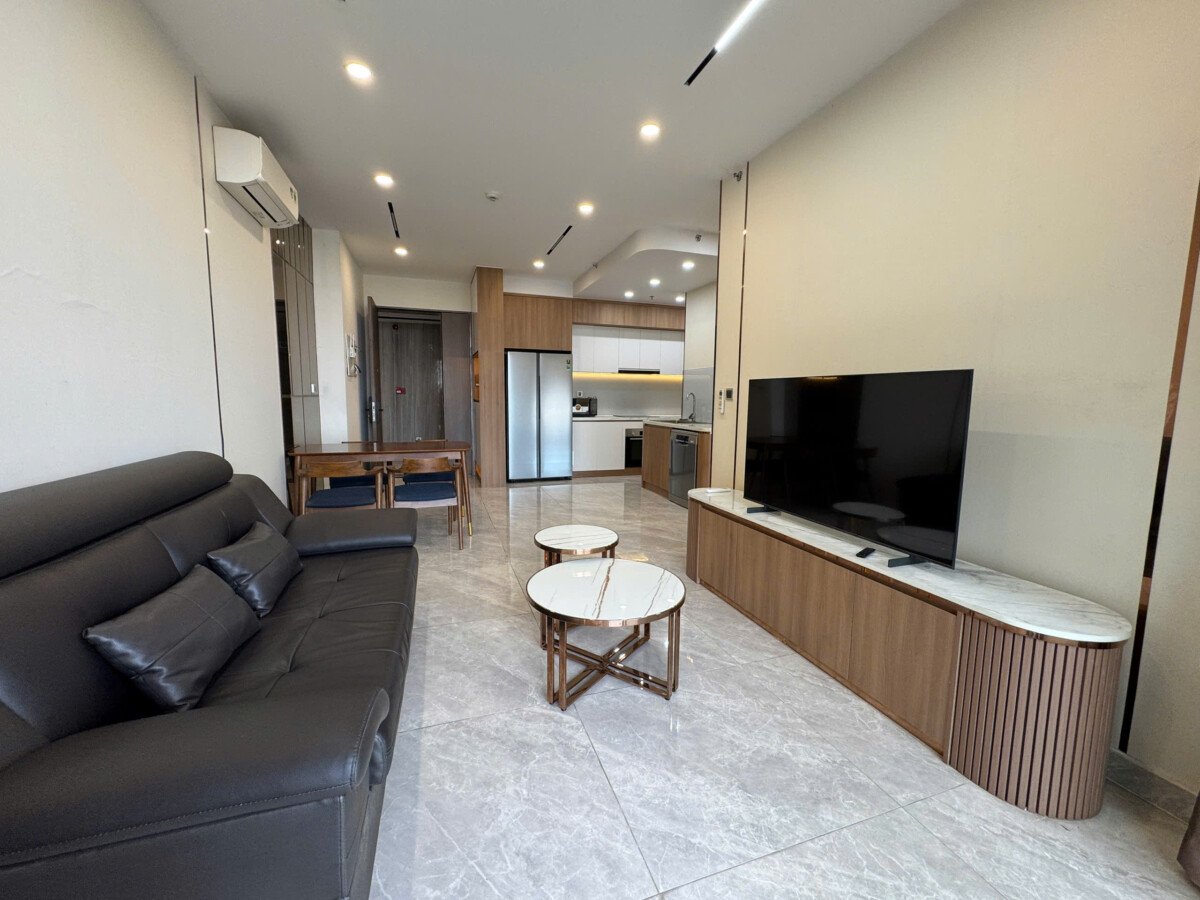 phong khach can ho cho thue 10 - Cho thuê căn hộ chung cư Midtown The Peak, 02pn, giá 1.300usd/tháng, nội thất đầy đủ.