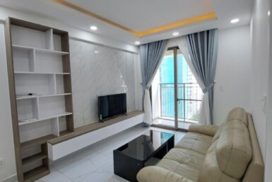 phong khach can ho cho thue 7 385x258 - Cho thuê căn hộ Saigon South Residence. DT 75m2 Thiết kế 2 Phòng ngủ-2wc- Nội thất đầy đủ- Giá thuê 17 Triệu/Tháng