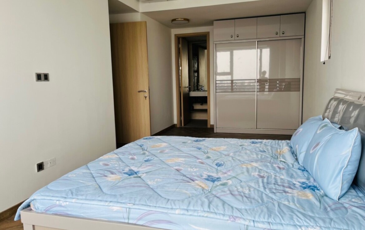 phong ngu can ho cho thue 10 1170x738 - Cho thuê căn hộ 02pn, chung cư The Peak , Phú Mỹ Hưng, giá 34tr/tháng, nội thất mới hoàn toàn.