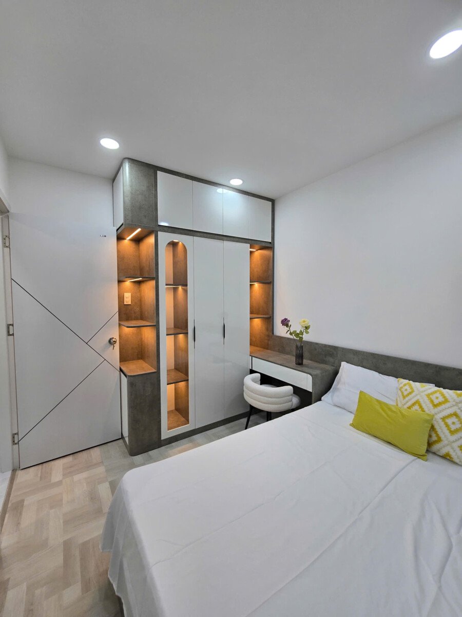phong ngu can ho sky garden 2 12 - Cho thuê căn hộ đẹp tại Sky Garden 2. DT 81m2 Thiết kế 3 Phòng ngủ-2wc- Nội thất mới- Lầu cao- Giá 22 Triệu/Tháng
