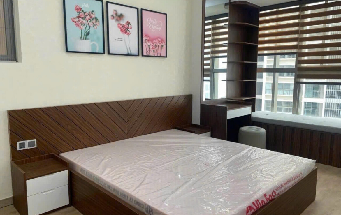 phong ngu co view can ho cho thue 1170x738 - Cho thuê căn hộ Midtown tòa M7- Nhà đẹp diện tích 82m2 Thiết kế 2 Phòng ngủ-2wc- Nội thất đầy đủ- Giá 26 Triệu/Tháng