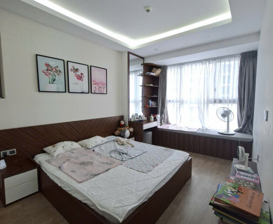 phpng ngu san go can ho cho thue 900x738 - Cho thuê căn hộ Midtown tòa M7- Nhà đẹp diện tích 82m2 Thiết kế 2 Phòng ngủ-2wc- Nội thất đầy đủ- Giá 26 Triệu/Tháng