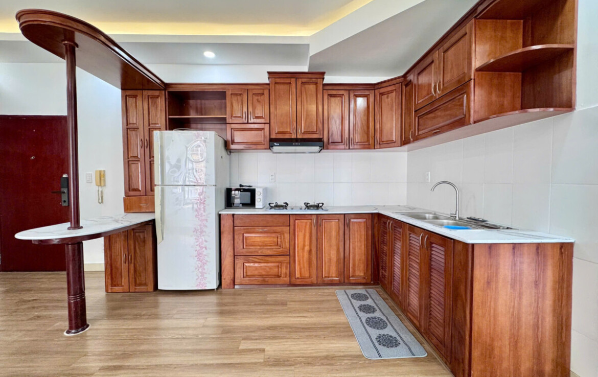 bep rong rai 1170x738 - Cho thuê căn góc Sky Garden 2. DT 91m2 Nhà đẹp- Đầy đủ nội thất- 3 Phòng ngủ-2wc- Đang trống vào ngay. Giá 22 Triệu/Tháng