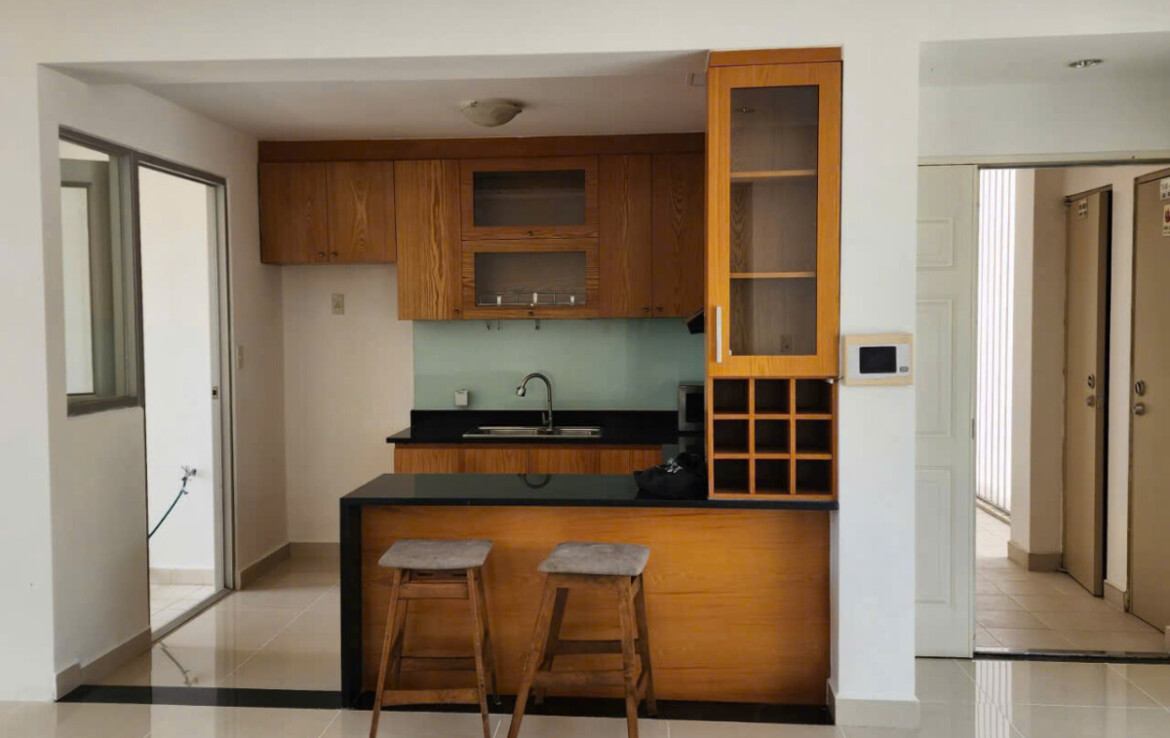 khu vuc bep rong rai 1 1170x738 - Bán gấp căn hộ tòa 2c chung cư Garden Court 2 phường Tân Hưng giá 13,8 tỷ