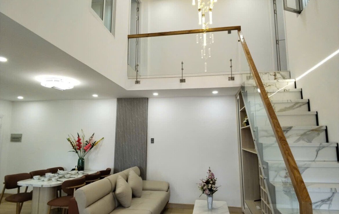 ban can ho duplex hug vuong 3 1170x738 - Bán căn hộ Duplex Hưng Vượng 3. DT 100m2 Thiết kế 3 Phòng-2wc- Nội thất mới- đang trống- Giá 6.080 Tỷ