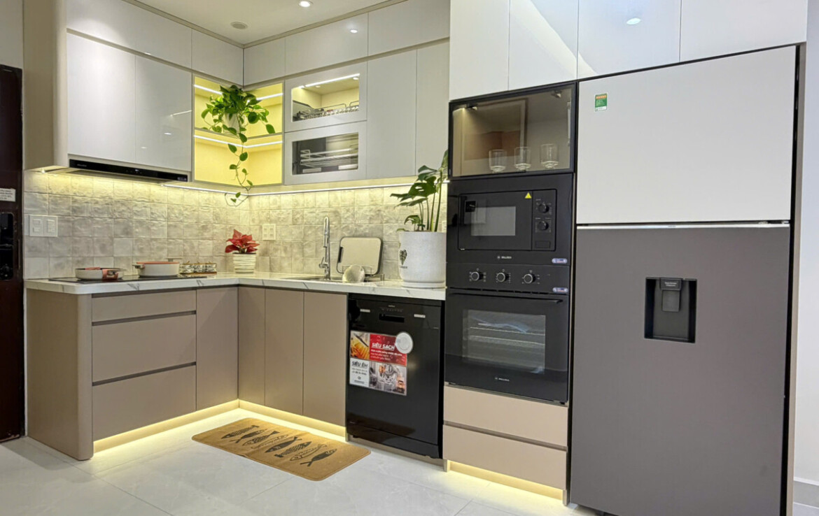 bep can ho ban 3 1170x738 - Bán căn hộ 02pn chung cư Sky Garden 3, 5.390 tỷ, nhà mới 100%, đầy đủ nội thất.