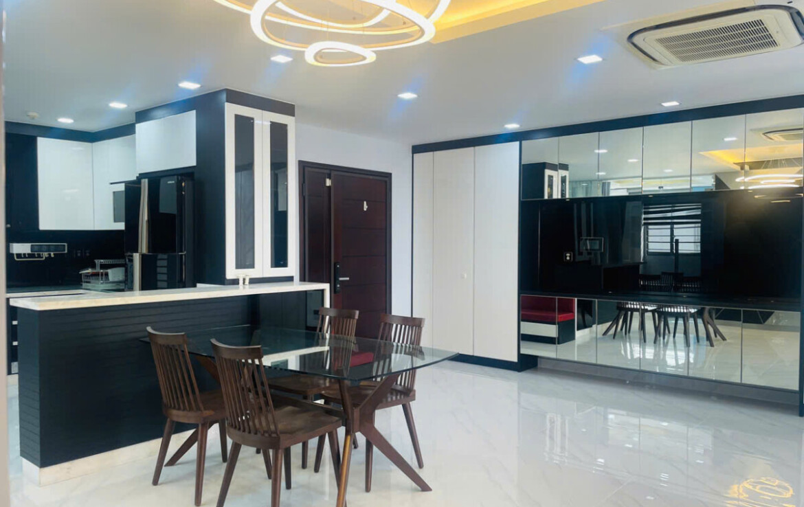 bep can ho cho thue 2 1170x738 - Cho thuê căn góc chung cư Scenic Valley 1, 03pn, giá 1.500usd/tháng, nhà đẹp, xem nhà dễ.