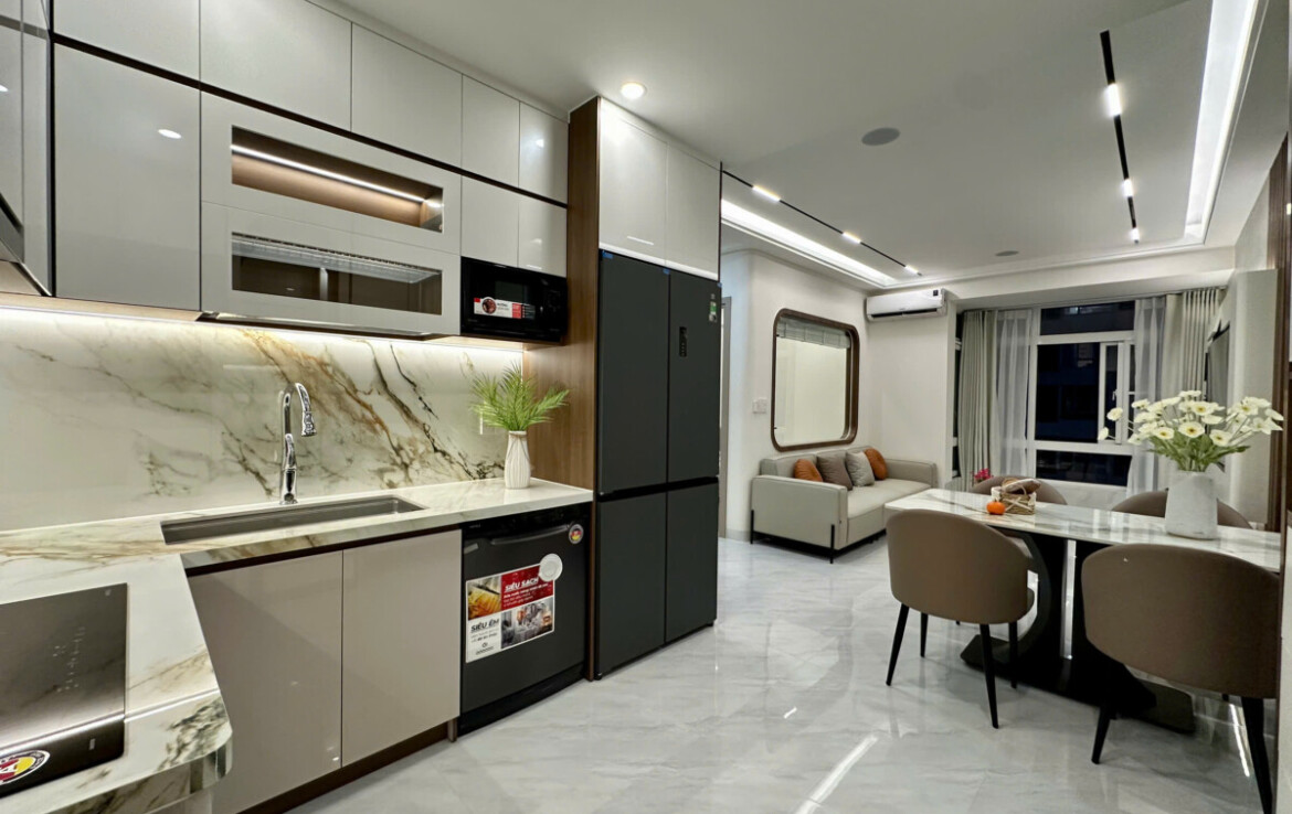 bep rong can sky 3 ban 1170x738 - Bán căn hộ đẹp tại Sky Garden 3. DT 70m2 Nhà đẹp Mới 100%- thiết kế 3 Phòng-2wc- Nội thất như hình- Giá 6.5 Tỷ