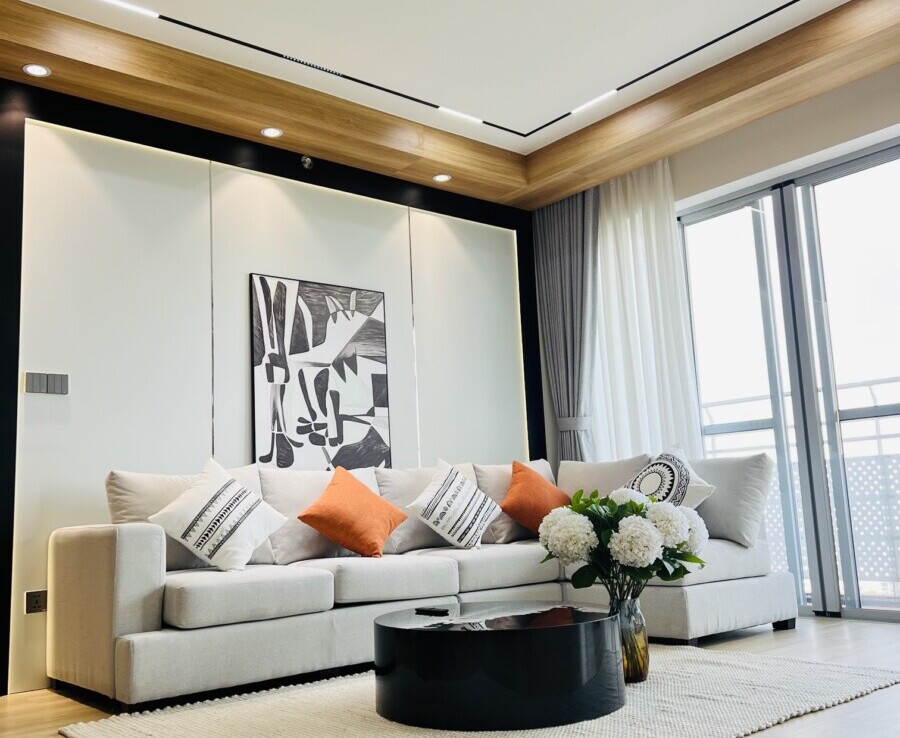 can canh phong khach hoan thien cao cap 900x738 - Giảm giá bán gấp căn hộ 3pn chung cư Scenic Valley 1 view sông giá 15,380 tỷ