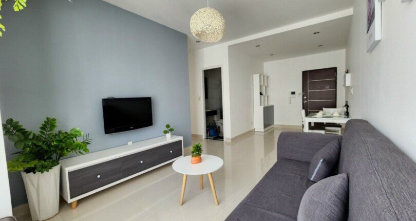 Cho thuê căn hộ Sky Garden 3. DT 70m2 Thiết kế 2 Phòng-2wc- Lầu cao- Nội thất đầy đủ. Giá 18 Triệu/Tháng