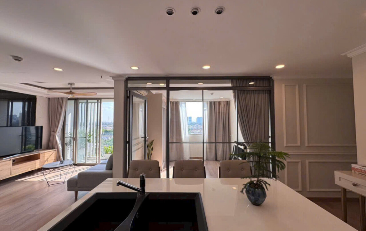 khong gian bep mo 1170x738 - Giá mua bán căn hộ 3pn tòa B chung cư Hưng Phúc Happy Residence phường Tân Mỹ T4/2026