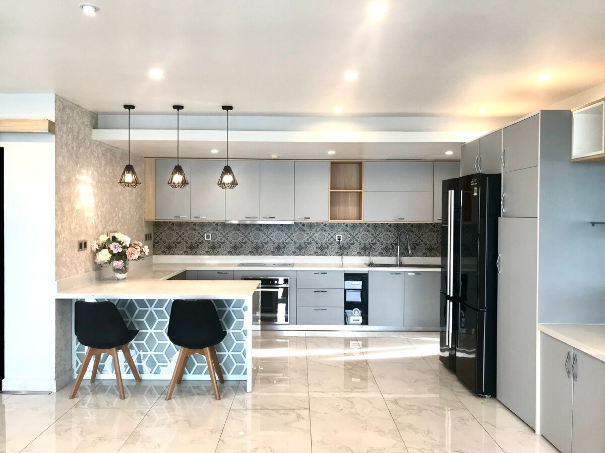 khong gian bep rong rai 5 - Giá cho thuê căn hộ 3pn số 02 tòa L chung cư Happy Valley phường Tân Hưng T3/2026