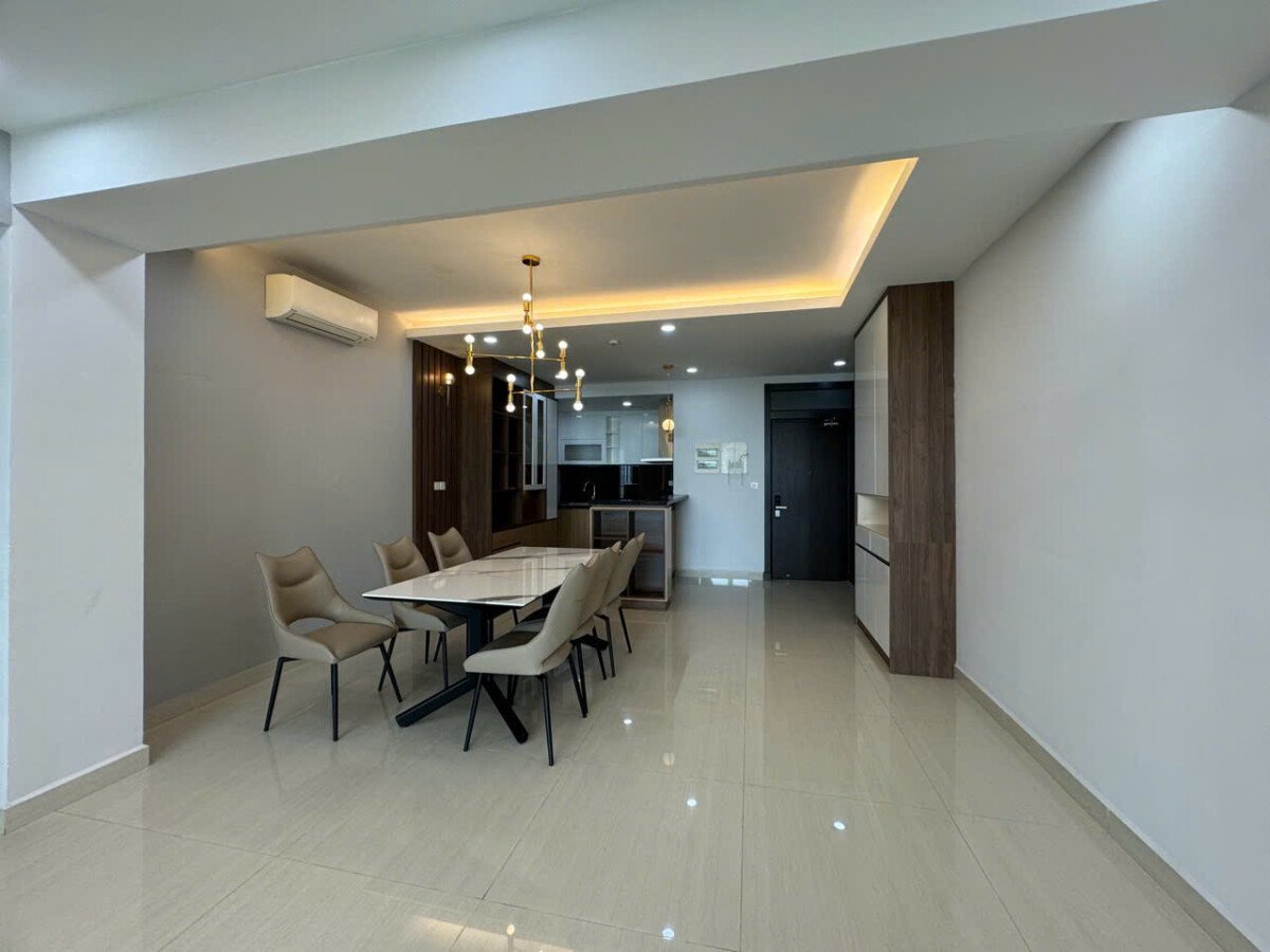 khong gian phong an rong rai - Giá cho thuê căn hộ 3pn số 06 tòa B chung cư Riverpark Premier phường Tân Hưng T3/2026