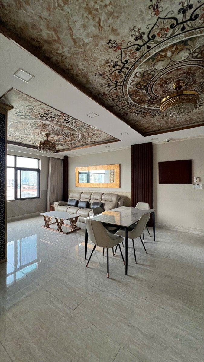 khong gian phong khach sang trong - Giá cho thuê căn hộ 3pn tòa J chung cư The Panorama phường Tân Hưng T4/2026