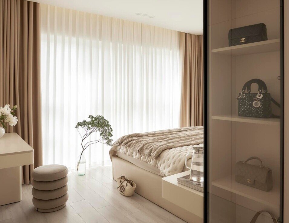 khong gian phong ngu master 955x738 - Giá cho thuê căn hộ 3pn tòa N chung cư Happy Valley phường Tân Hưng T4/2026