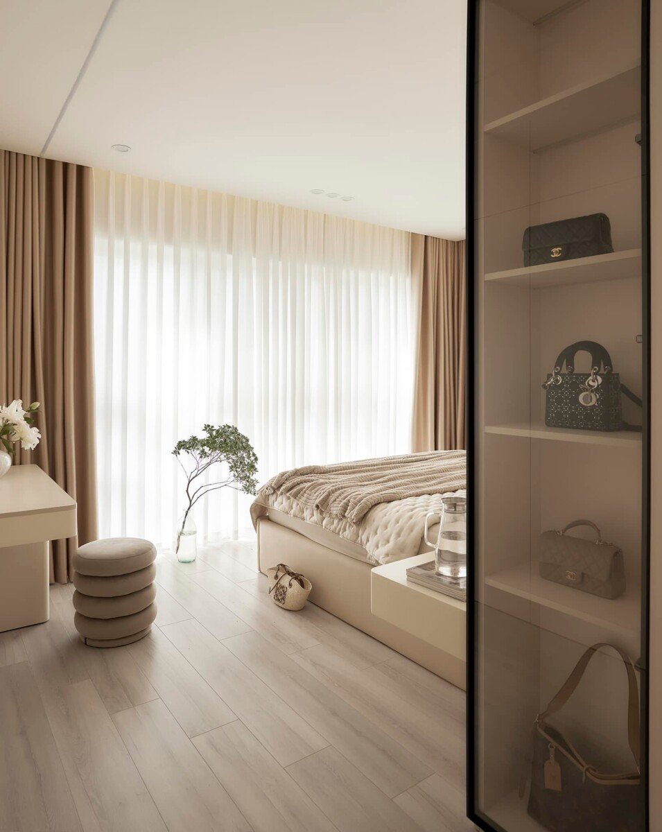 khong gian phong ngu master - Giá cho thuê căn hộ 3pn tòa N chung cư Happy Valley phường Tân Hưng T4/2026