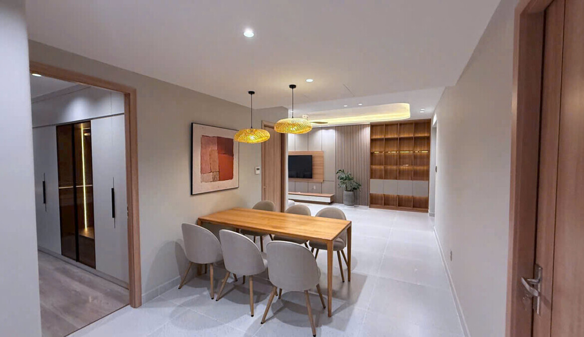 khong gian phong ngu va bep 1170x675 - Giá mua bán căn hộ 3pn chung cư Mỹ Khánh 4a phường Tân Hưng T4/2026