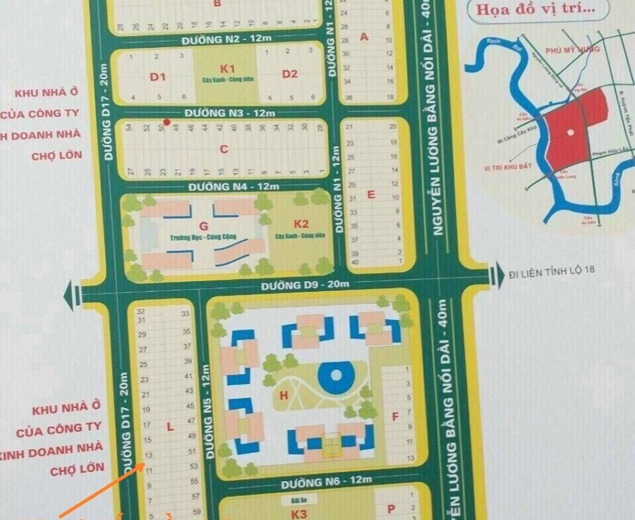 mat bang vi tri dat nen ban 900x738 - Bán gấp 2 nền đất mặt đường 15B kdc ADC Phú Mỹ phường Tân Mỹ T3/2026