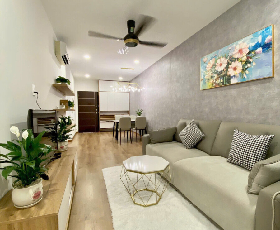 nha moi decor sky 3 ban 900x738 - Cần bán căn hộ Sky Garden 3. DT 56m2 Nhà đẹp- Đang cho thuê 14 Triệu/Tháng- 2 phòng-2wc- Giá 4.6 Tỷ