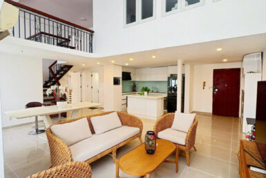 phong khach can ho ban 23 385x258 - Giá mua bán căn hộ Duplex chung cư Sky Garden 1 phường Tân Hưng T3/2026