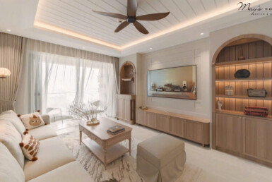 phong khach can ho ban 385x258 - Giá mua bán căn hộ 3pn chung cư Riverside Residence phường Tân Mỹ T3/2026