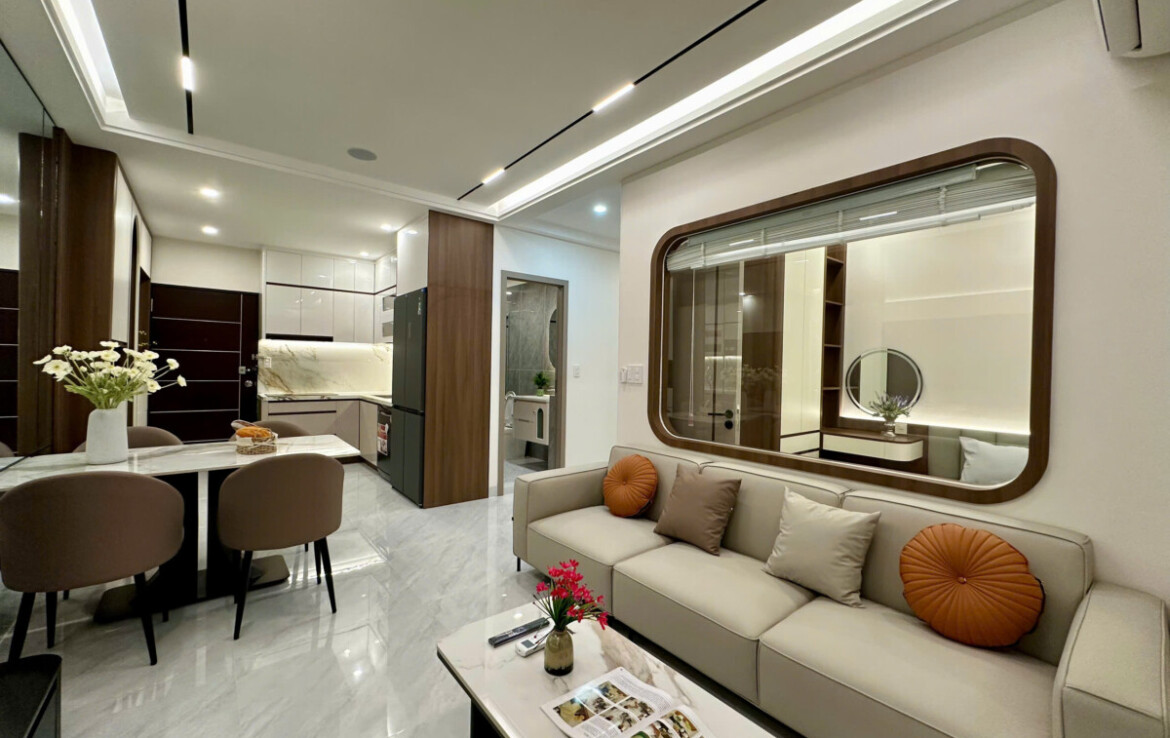 phong khach can sky 3 ban 1170x738 - Bán căn hộ đẹp tại Sky Garden 3. DT 70m2 Nhà đẹp Mới 100%- thiết kế 3 Phòng-2wc- Nội thất như hình- Giá 6.5 Tỷ